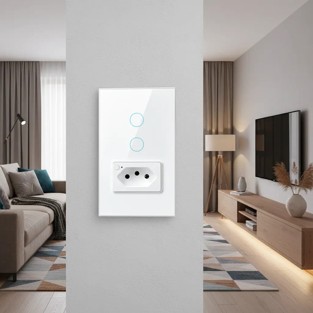 Interruptor Inteligente Wifi 2 Teclas + Tomada Alexa Google — imagem 5