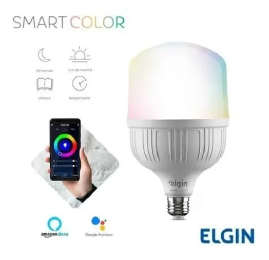 Lâmpada Inteligente Led Bulbo 20w Rgb Smart Color - Elgin — imagem 3