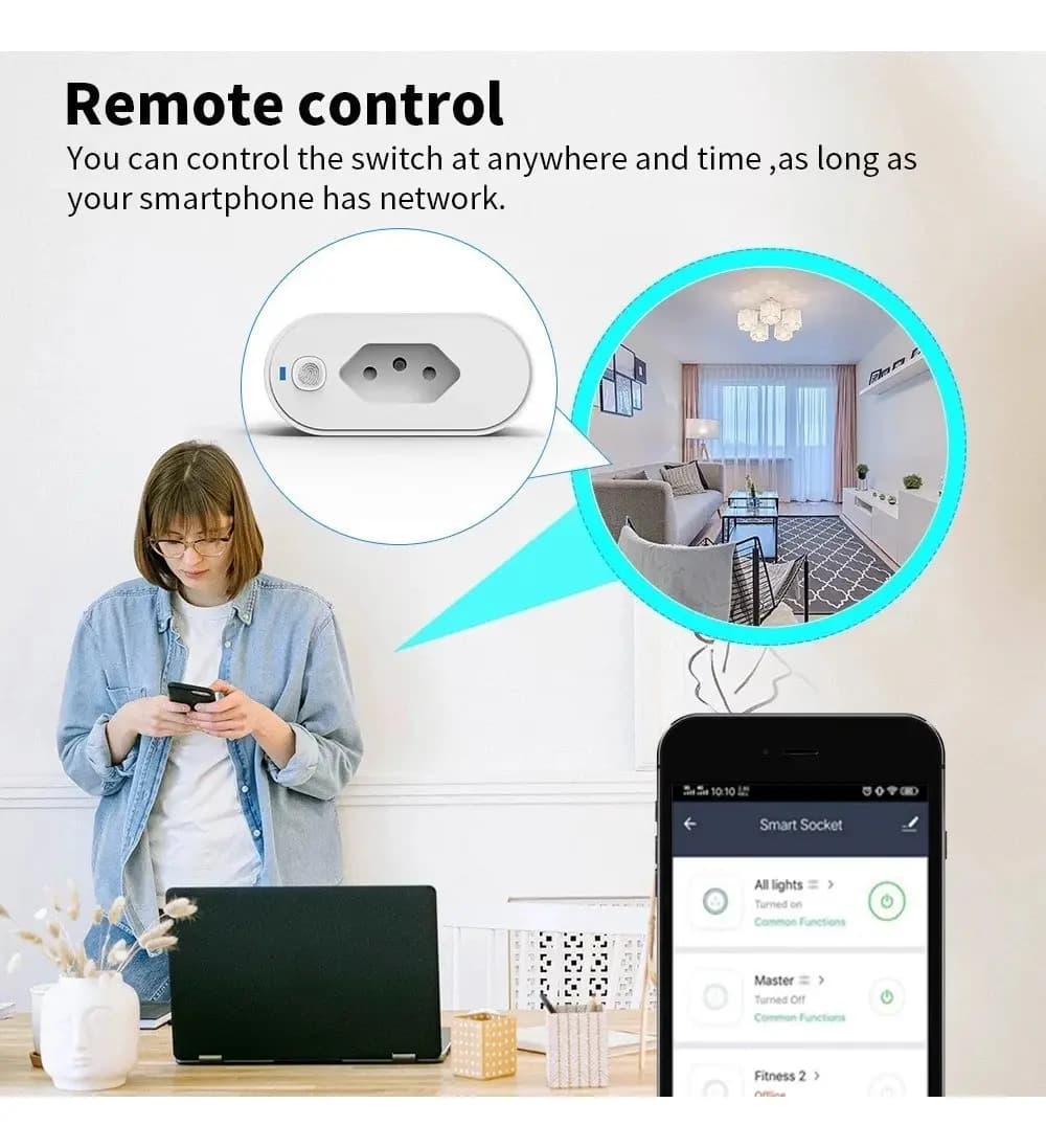Tomada Inteligente Wi-fi Plug Bivolt Smart Life — imagem 4