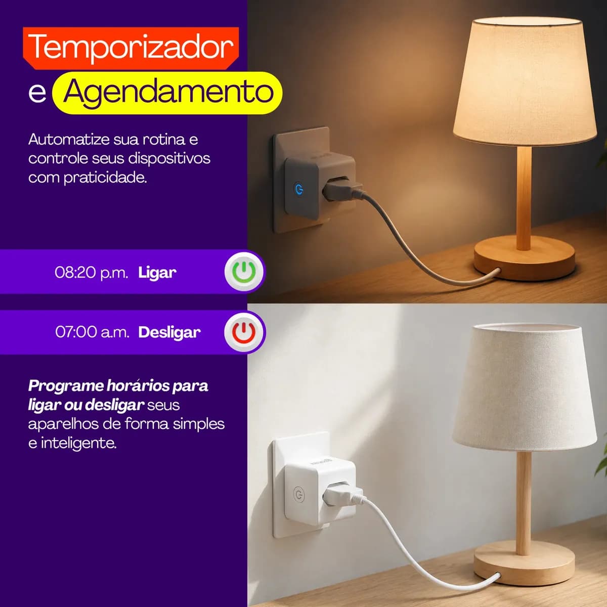 Adaptador De Tomada Wifi Inteligente 10a Hi By Geonav, compatível com Alexa — imagem 4