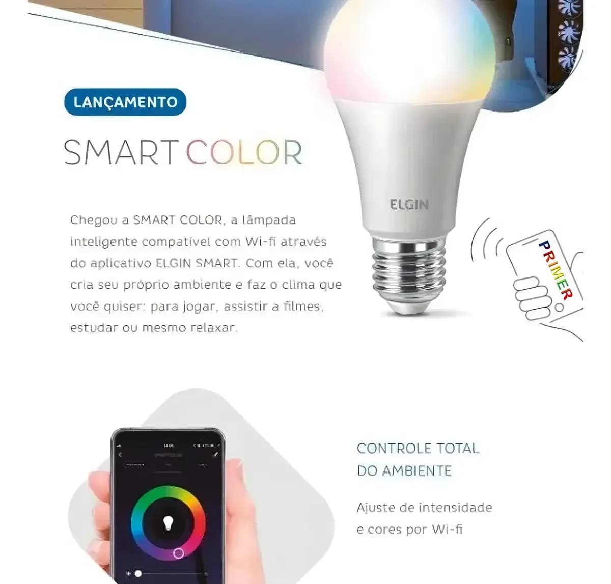 2 Lâmpada Inteligente Bulbo Rgb A60 10w Smart Color Elgin — imagem 4