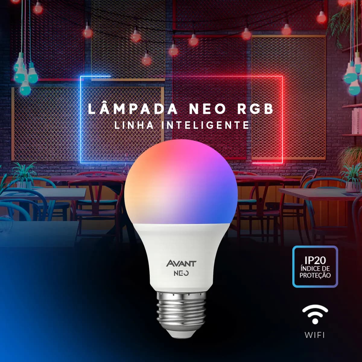 Kit 10 Lampadas Led Pera Smart Inteligente Wi Fi 2.4ghz Alexa Google 10w Rgb 2700k/6500k Branco Quente/neutro/frio E27 Cod: 290028177-10 Avant Neo — imagem 4
