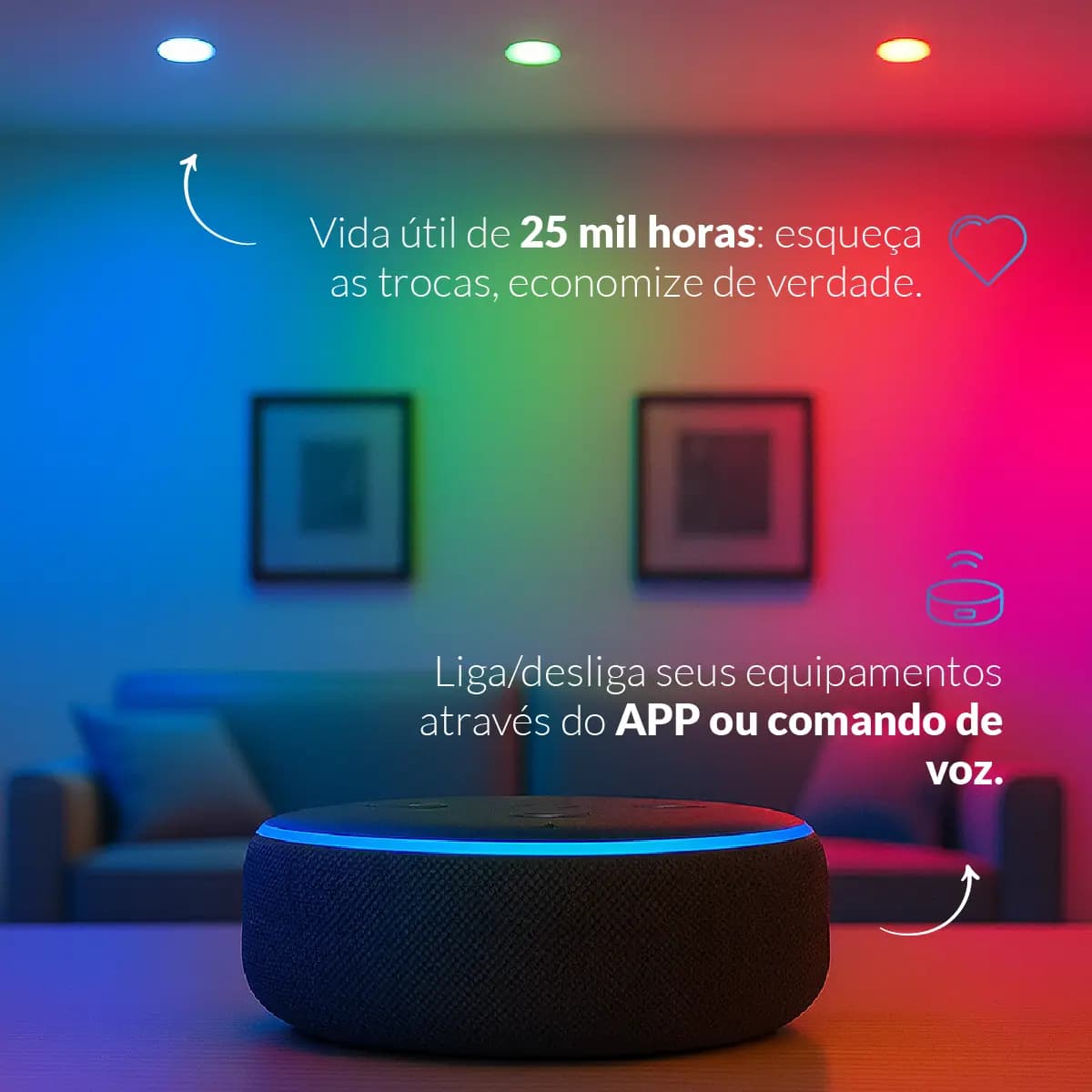 Lampada Led Dicróica Mr16 Smart Inteligente Wi-fi 5w 2700k/6500k Rgb Colorido Gu10 Branco Cod: 291990257 Neo Avant — imagem 4