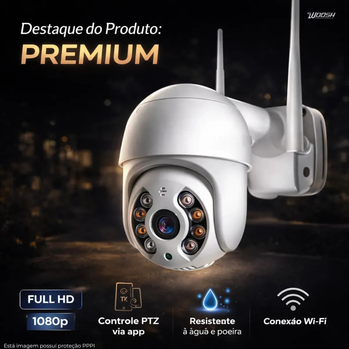 Câmera De Segurança Wifi Yoosee Externa Mini Dome Full Hd Infravermelho Prova D'água Woosh — imagem 3