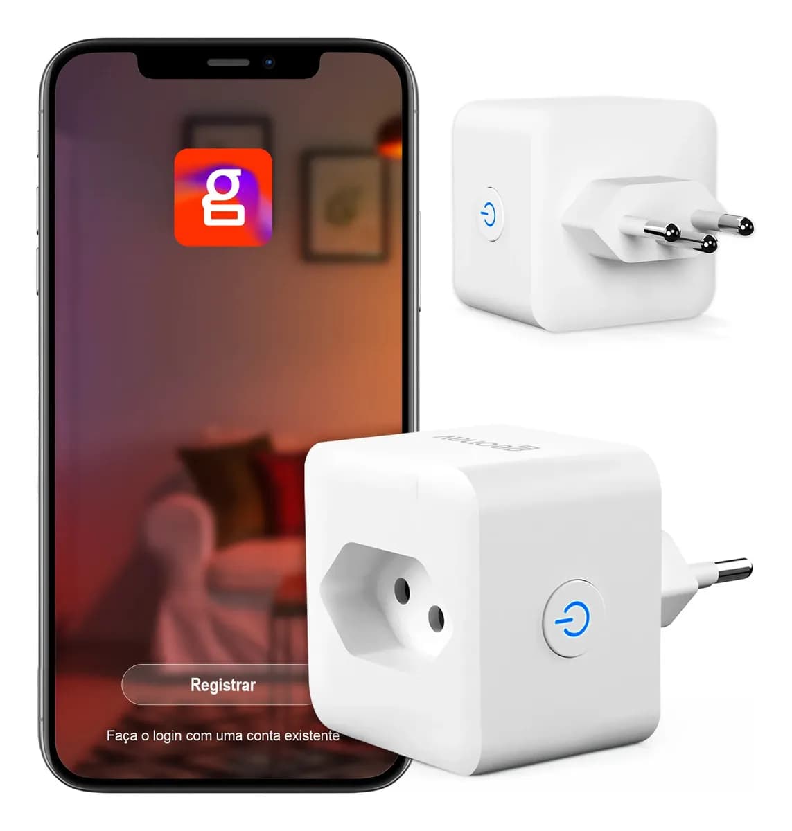 Adaptador De Tomada Wifi Inteligente 10a Hi By Geonav, compatível com Alexa — imagem 2