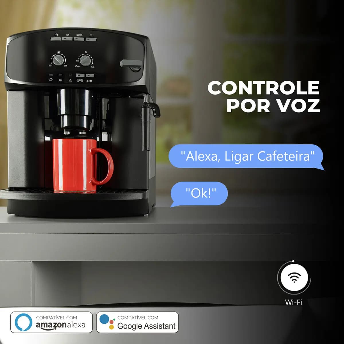 Tomada Inteligente Wifi 10a Ekaza Medidor De Consumo Smart Alexa Google Tuya Smart Life 110v — imagem 2