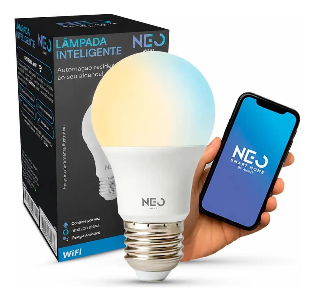 Lampada Led Pera Smart Inteligente Wi Fi 10w 2700K/6500K Branco Quente/Neutro/Frio E27 110v/220v Cod:290018079 Neo Avant — imagem 2