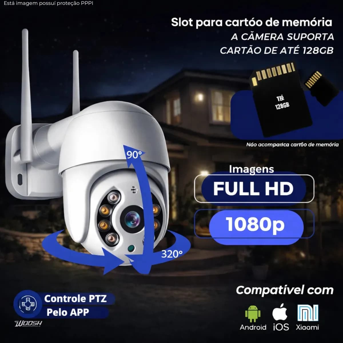 Câmera De Segurança Wifi Yoosee Externa Mini Dome Full Hd Infravermelho Prova D'água Woosh — imagem 2