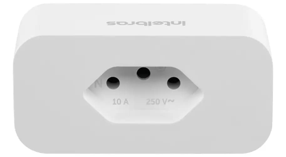 Tomada inteligente Izy Smart Wifi medição consumo Intelbras cor branco