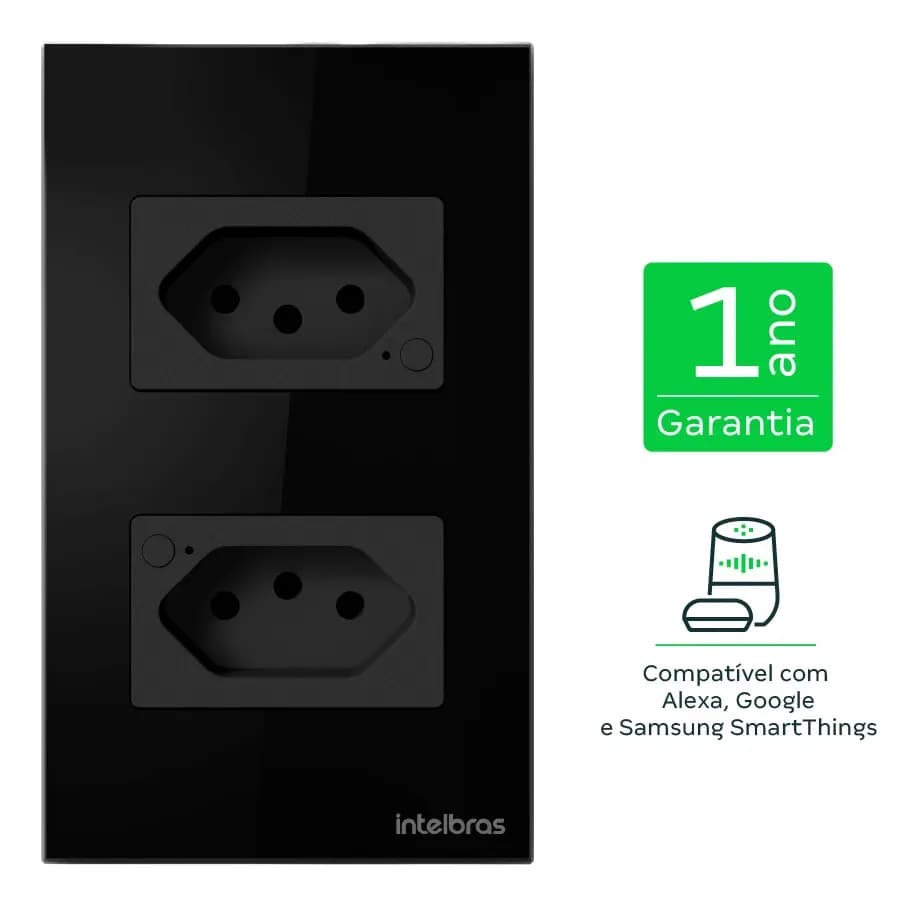 Tomada Inteligente Wi-fi Etw 1002 Intelbras Preto — imagem 2