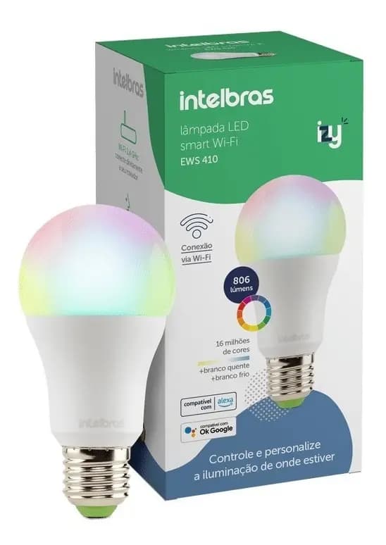 Lâmpada Smart Inteligente Com Alexa Wi-fi Ews 410 Intelbras Rgb — imagem 2