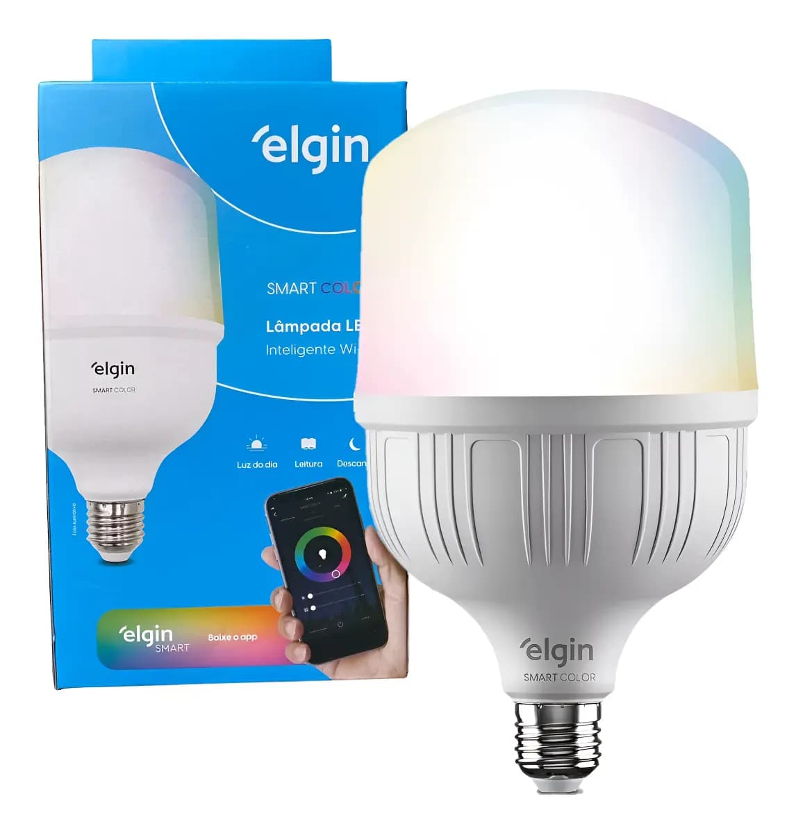 Lâmpada Led Rgb Bulbo 30w Inteligente Smart Wi-fi Elgin