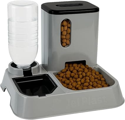 Comedouro E Bebedouro Autom&aacute;tico Alimentador Inteligente 2 em 1 &aacute;gua e Ra&ccedil;&atilde;o (Cinza) | Amazon.com.br — imagem 6