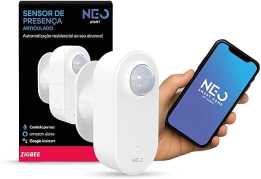 Sensor Inteligente de Presen&ccedil;a Articulado 360 ou Portas e Janelas Zigbee ou Wi-Fi 2.4 GHz Branco Avant Neo (Presen&ccedil;a Articulado 360&ordm;, Zigbee) | Amazon.com.br — imagem 3