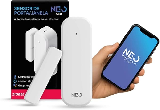 Sensor Inteligente de Presen&ccedil;a Articulado 360 ou Portas e Janelas Zigbee ou Wi-Fi 2.4 GHz Branco Avant Neo (Sensor Porta e Janela, Zigbee) | Amazon.com.br