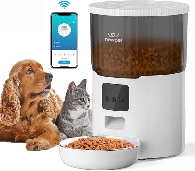 Alimentador Autom&aacute;tico C&atilde;es Gatos Pets,4L Tuya APP Alimentador Pet Gato C&atilde;o Autom&aacute;tico Wi-fi Smart Program&aacute;vel 1-4 Refei&ccedil;&otilde;es por Dia | Amazon.com.br